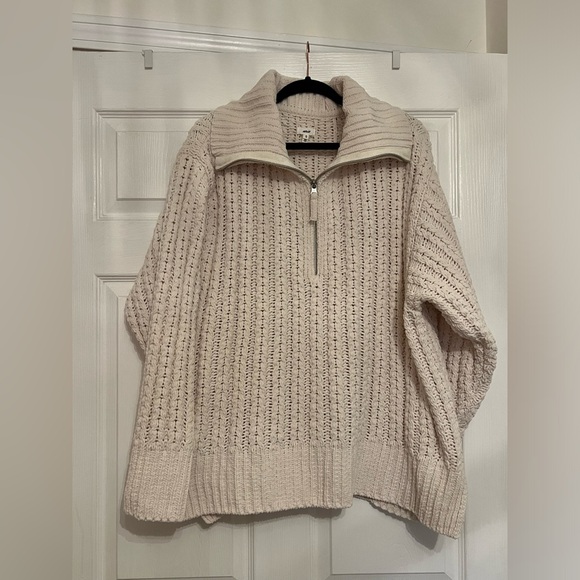 Aerie Cable Car Quarter Zip Sweater - Picture 2 of 4